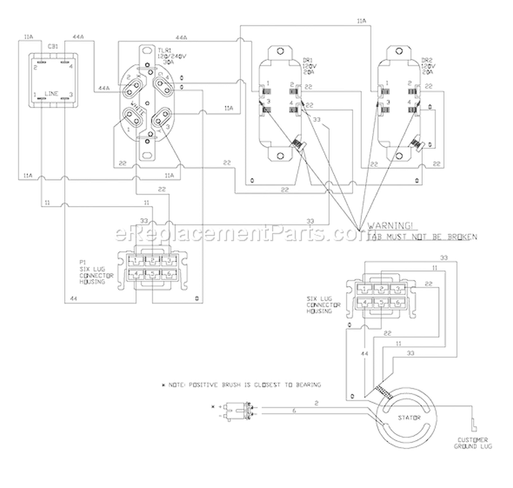 Page E Diagram and Parts List for 1655-3  Briggs and Stratton Generator